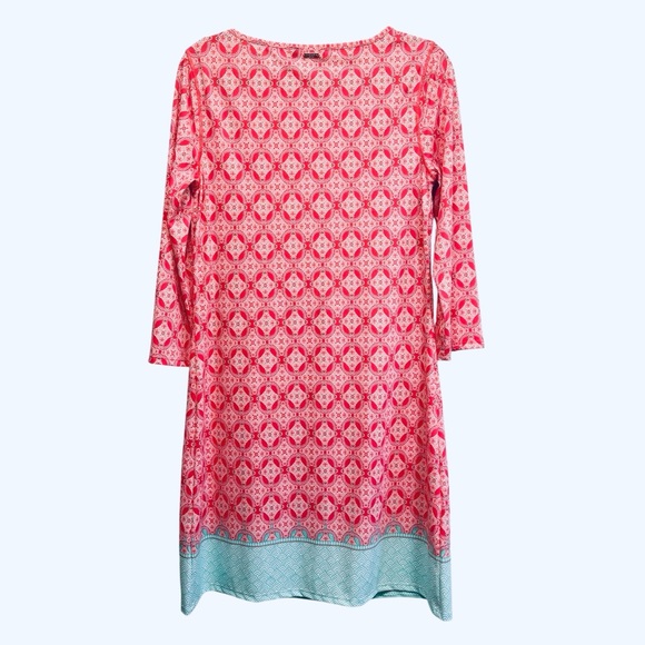 Cabana Life Coral Tides nylon & spandex shift cover up dress, size Medium - Picture 4 of 9